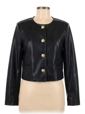 NEW FRENCH CONNECTION women's dessa cropped jacket in black